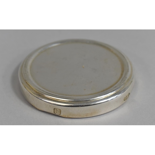 425 - A Sterling Silver Jar Lid, Birmigham Hallmark