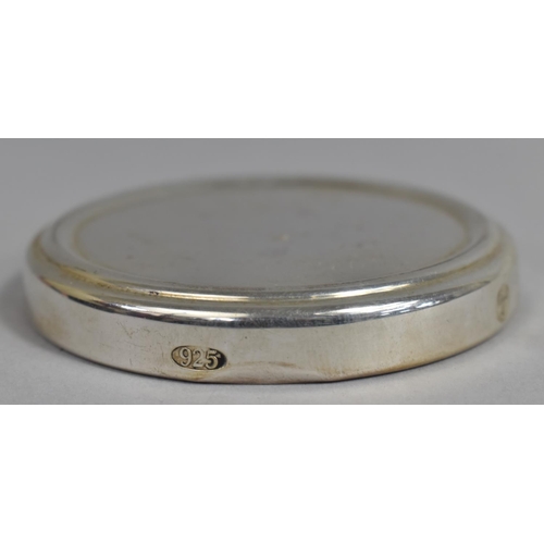 425 - A Sterling Silver Jar Lid, Birmigham Hallmark