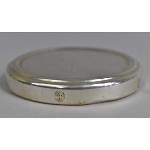 425 - A Sterling Silver Jar Lid, Birmigham Hallmark