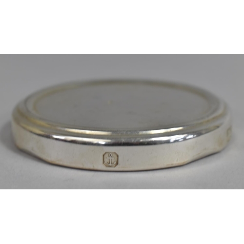 425 - A Sterling Silver Jar Lid, Birmigham Hallmark