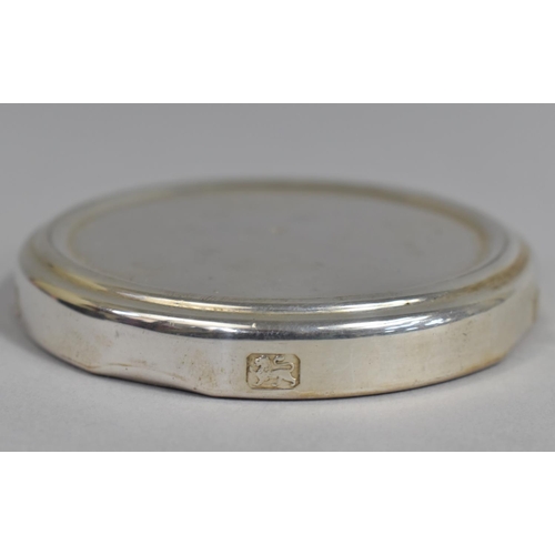 425 - A Sterling Silver Jar Lid, Birmigham Hallmark