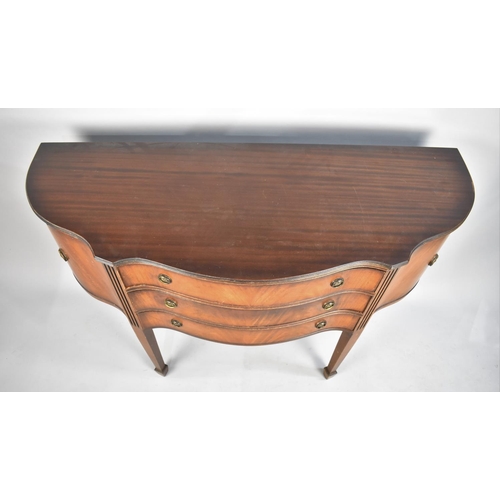 516 - A 20th Century Copy of a Georgian Mahogany Sideboard, with Three Centre Drawers and Side Cabinets, S... 