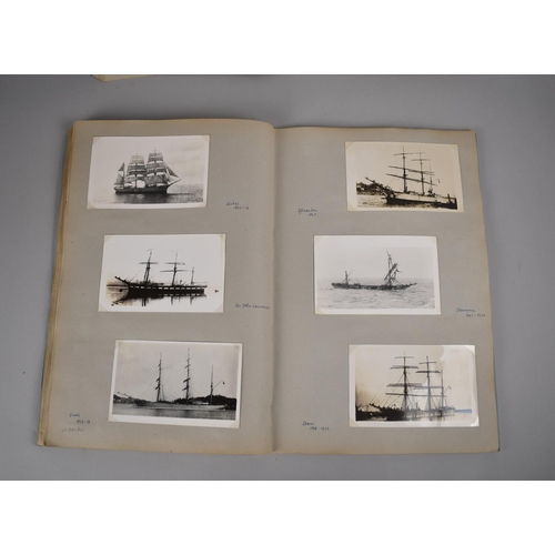 543 - Two Scrapbooks Containing Approx 318 Postcards and Photos of Early Tall Ships