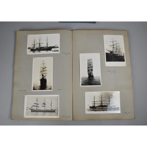 544 - Two Scrap Books Containing Postcards of Tall Ships Together with Reference Books, Approx 172 Cards