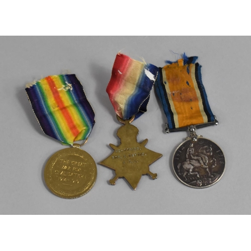 68 - A Collection of Three WWI Medals Awarded to B Tuttle, Army Service Corps