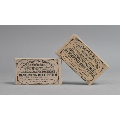 71 - A Pair of Reproduction American Civil War Boxes for Combustible Envelope Cartridges