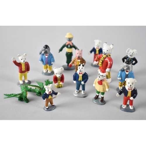 139 - A Collection of Painted Metal Rupert Figures, Tallest 6cms High