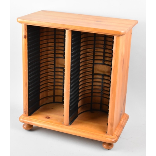 170 - A Modern Pine CD/DVD Rack, 35cms Wide