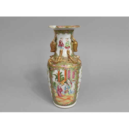 284 - A 19th Century Chinese Canton Famille Rose Vase Decorated in the Usual Manner with Figural and Bird ... 