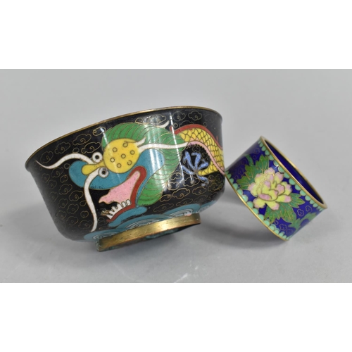 289 - A Cloisonné Bowl and Napkin Ring