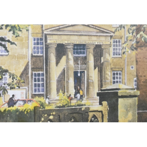 317 - A Framed Print of The Royal Salop Infirmary, Shrewsbury by Spencer Ford, 40x39cm