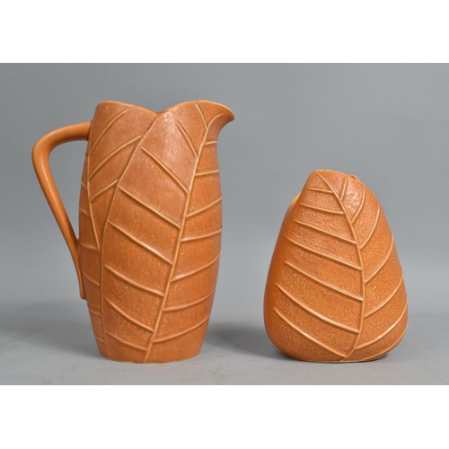 336 - A Collection of Various Ceramics To Comprise Two Sylvac Orange Glazed Leafware Items, Jug and Vase, ... 