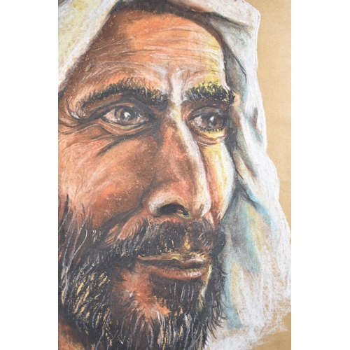 337 - A Framed Chalk and Pastel on Paper, Arab Gent by Hugh Smallwood 1985, 40x56cm