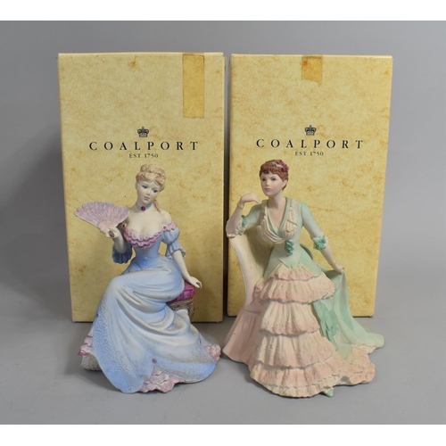 397 - Two Boxed Coalport Figures, Chelsea Reception and Victoria Gardens from the Age of Elegance Series