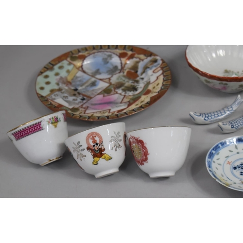 473 - A Collection of Various Oriental Ceramics to comprise Chinese Blue and White Bowls, Japanese Blue an... 