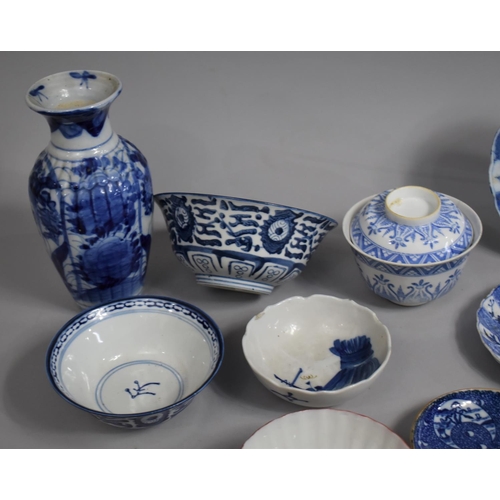 473 - A Collection of Various Oriental Ceramics to comprise Chinese Blue and White Bowls, Japanese Blue an... 