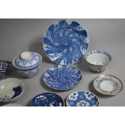 473 - A Collection of Various Oriental Ceramics to comprise Chinese Blue and White Bowls, Japanese Blue an... 