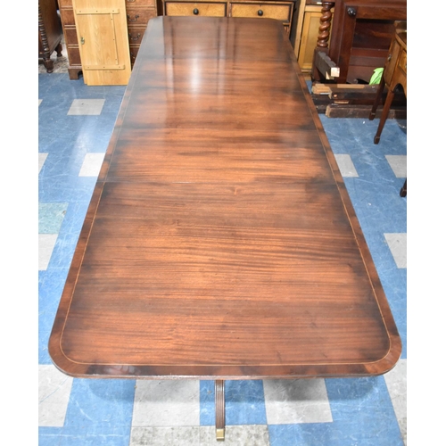 516 - A Large Extending Mahogany Dining Table with Three Extra Leaves Giving Full Size of 322x112cm, Toget... 