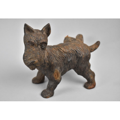 74 - A Cast Iron Novelty Doorstop in the Form of Scotty Dog Cocking Leg, 20cms Wide