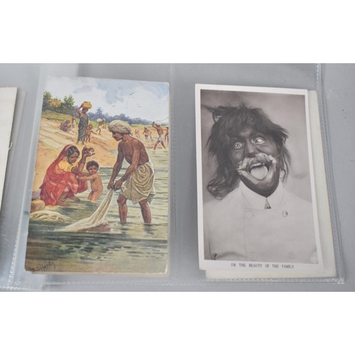 88 - A Collection of 32 Edwardian American and Indian Comical Postcards