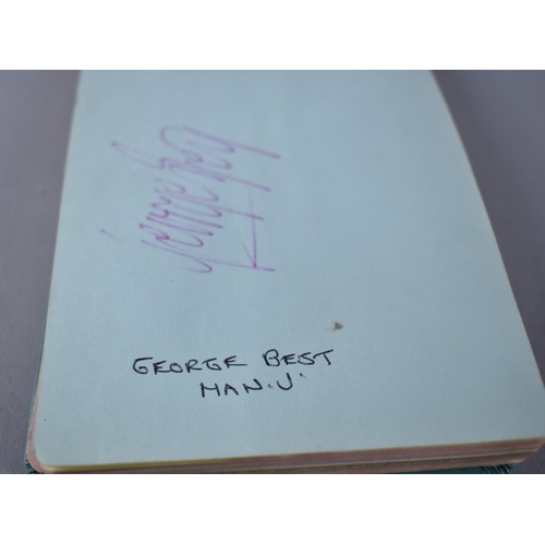 91 - A 1960s Football Autograph Book mainly relating to Manchester United and including 2x George Best, B... 