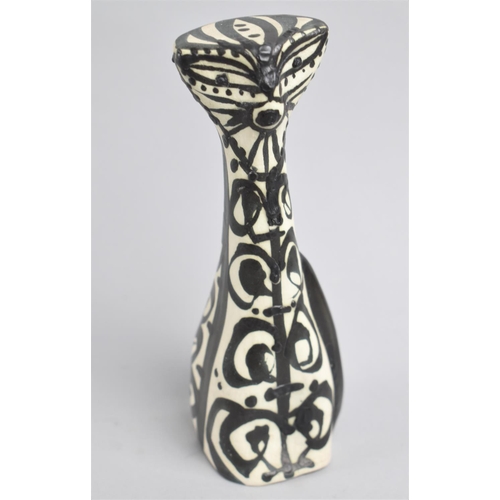 130 - A Celtic Potter Prototype Trial Piece, Cat by William Fisher with Red Paper Label, 189cms High