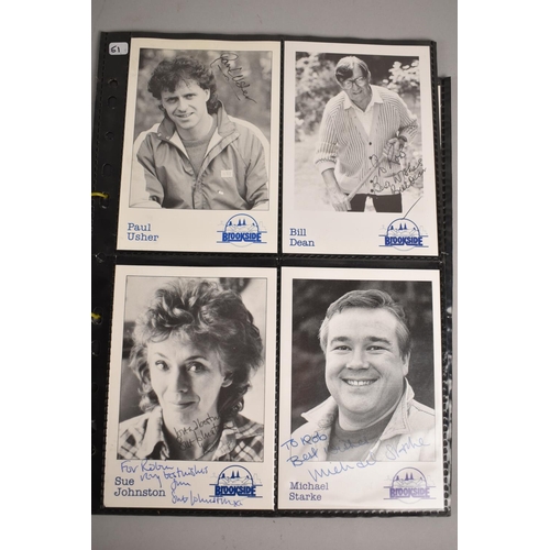 218 - A Collection of Autographed Cast Photos for Brookside