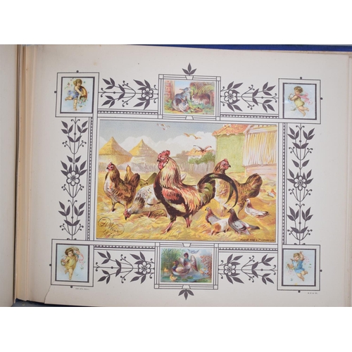 224 - A Bound Volume, The Decorated Album by Marcus Ward & Co. with Various Cutout Decoupage