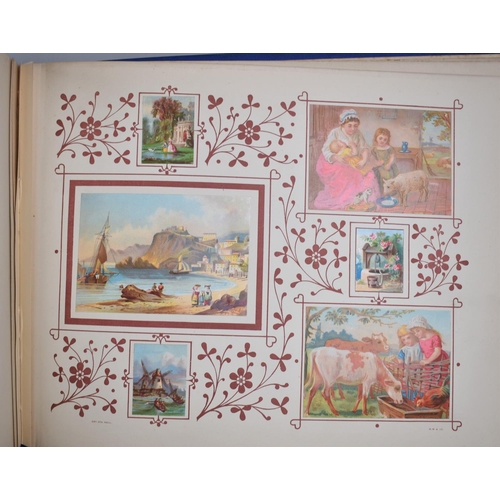 224 - A Bound Volume, The Decorated Album by Marcus Ward & Co. with Various Cutout Decoupage