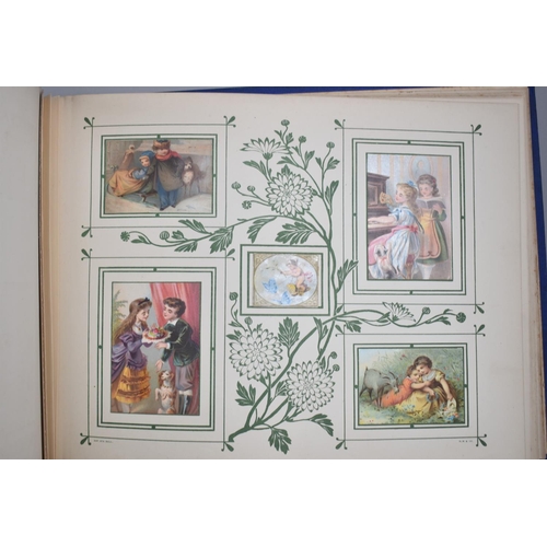 224 - A Bound Volume, The Decorated Album by Marcus Ward & Co. with Various Cutout Decoupage