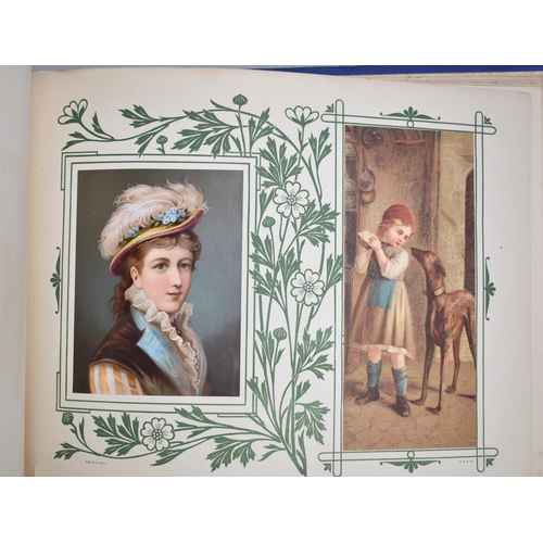 224 - A Bound Volume, The Decorated Album by Marcus Ward & Co. with Various Cutout Decoupage