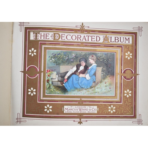 224 - A Bound Volume, The Decorated Album by Marcus Ward & Co. with Various Cutout Decoupage