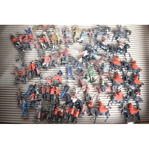 241 - A Collection of Playworn Painted Metal Soldiers