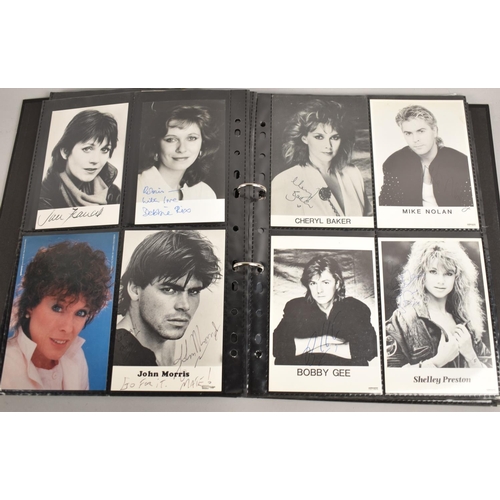 257 - A Ring Binder Containing Autographed TV Star Photographs to Include Judi Dench, Ronnie Corbett, Nige... 