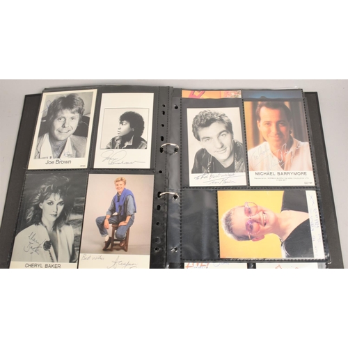 257 - A Ring Binder Containing Autographed TV Star Photographs to Include Judi Dench, Ronnie Corbett, Nige... 