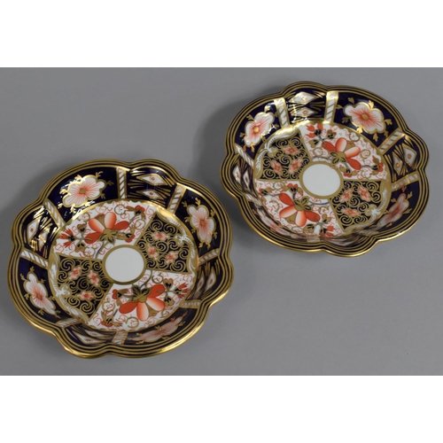 270 - Two Royal Crown Derby Imari Shaped Dishes (Pattern 2452), 14cm Diameter