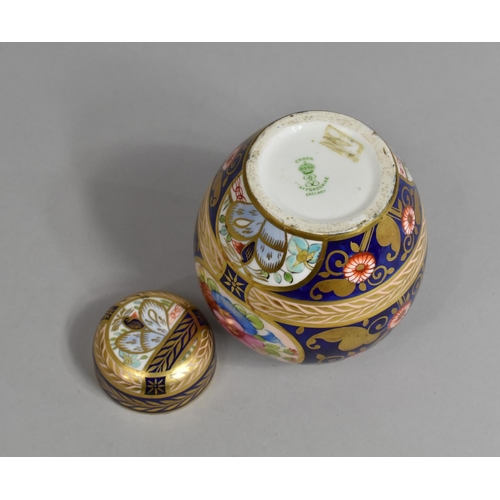 274 - A Crown Staffordshire Ginger Jar Decorated with Painted Polychrome Enamels Depicting Floral Cartouch... 