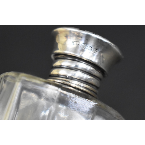 405 - Three Silver Topped Glass Scent Bottles to Comprise, Various Hallmarks, Tallest 10cm high