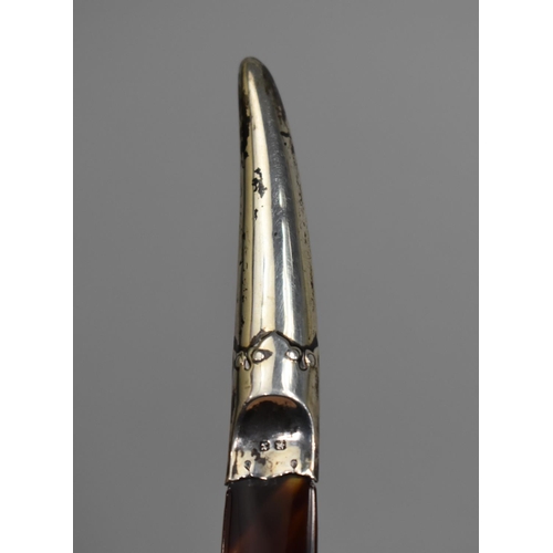 433 - A Collection of Three Various Page Turners to Include One with Deer Foot Handle, a Silver Handled an... 