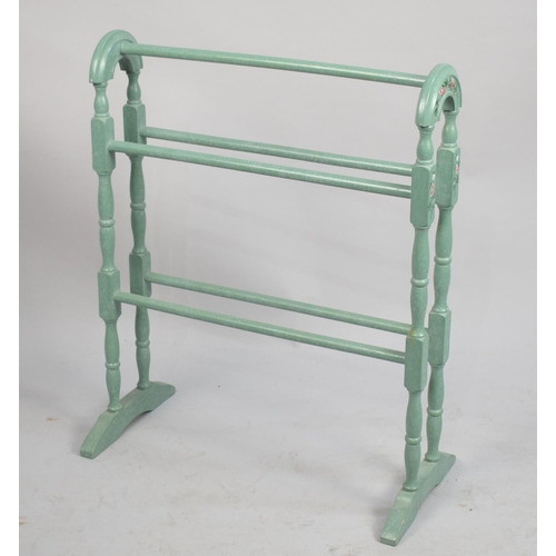 521 - A Modern Painted Victorian Style Towel Rail, 61cm wide