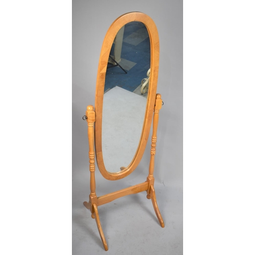 543 - A Modern Oval Cheval Glass, 55cm wide