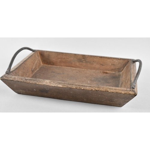 80 - A Far Eastern two Handled Rectangular Tray, 34cms by 25cms