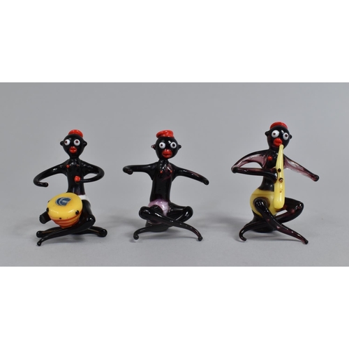 297 - Three Mid/Late 20th Century Glass Band Figures