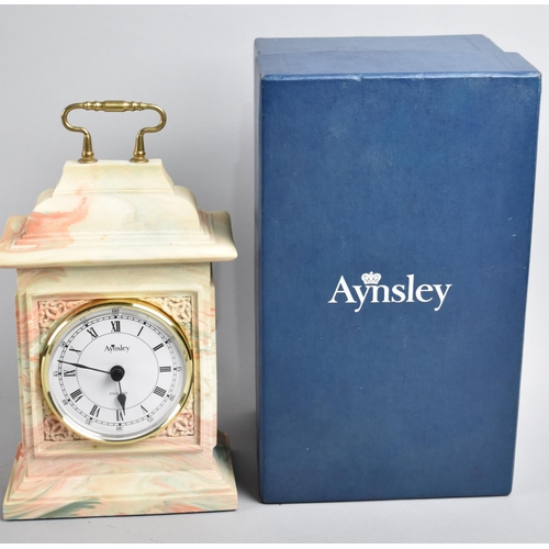 28 - A Modern Aynsley Portlandware Carriage Clock with Original Box, 20cms High