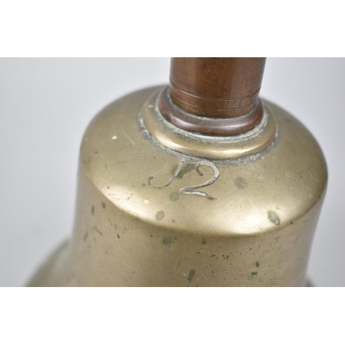 42 - A Vintage Hand Bell with Turned Wooden Handle, 30cms High