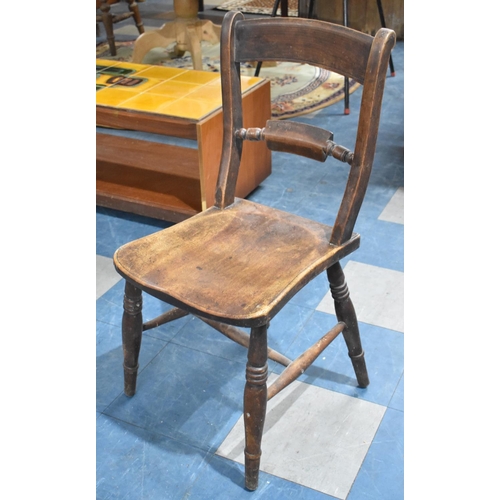 515 - A Halequin Set of Six Elm Seated Side Chairs