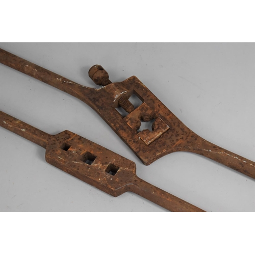 138 - Of Railway Interest: Two Vintage Large Tap and Die, 103cm Long