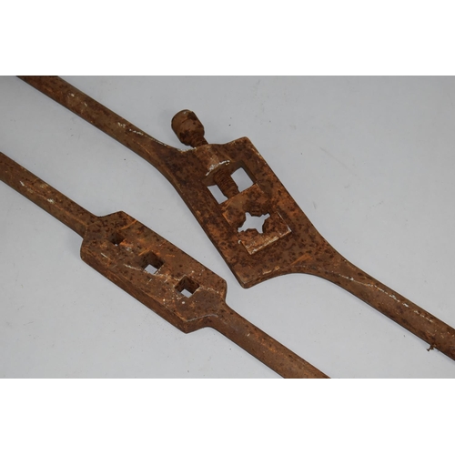 138 - Of Railway Interest: Two Vintage Large Tap and Die, 103cm Long