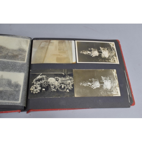 153 - A Collection of Edwardian and Later Postcards Glued Into Mid 20th Century Album