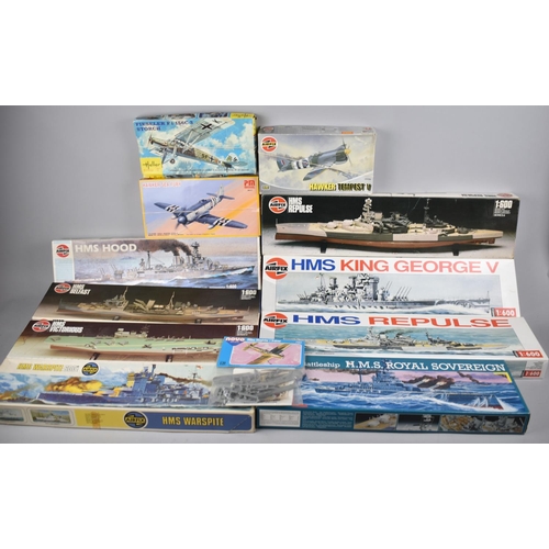 228 - A Collection of Airfix, Revell and Other Model Kits, Warships and Aeroplanes